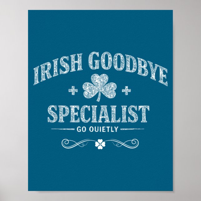 Irländsk hej då specialist rolig st patricks dag poster (Framsidan)