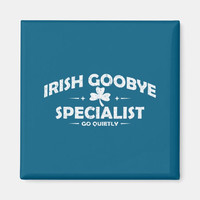 Irländsk hej då specialist rolig st patrick's day  magnet (Framsidan)