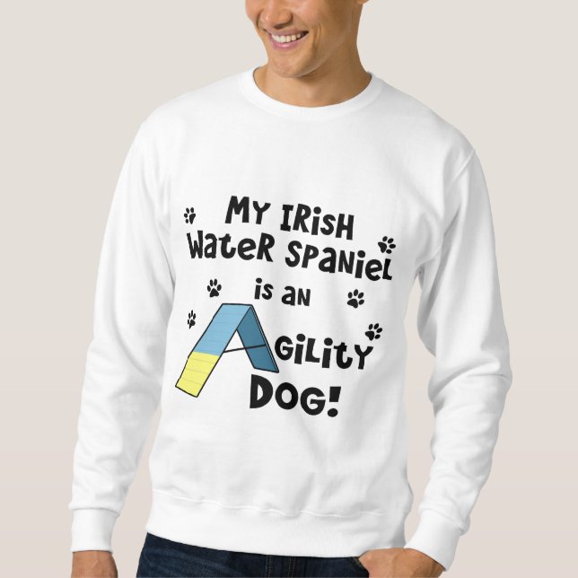 Irländsk hund för vattenSpanielAgility Sweatshirt (Framsida)