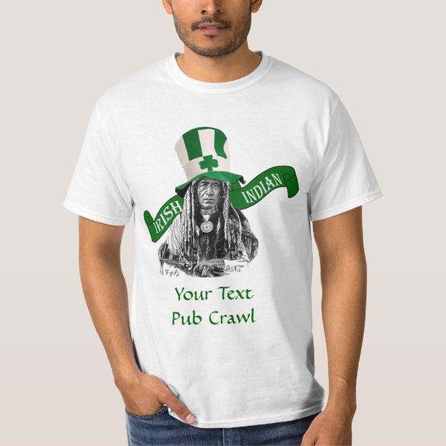 Irländsk indisk st patrick's day tee shirt (Framsida)