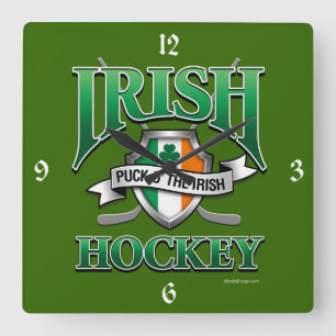 Irländsk ishockey fyrkantig klocka