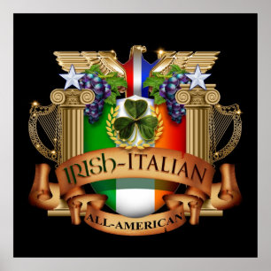 Irländsk italienare all amerikan poster