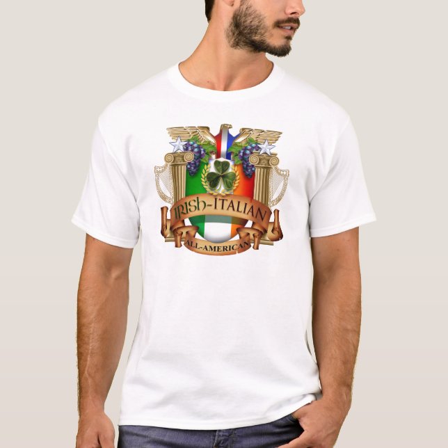 Irländsk italienare all amerikan t shirt (Framsida)