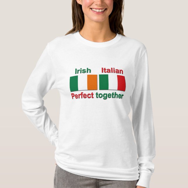 Irländsk italienare - perfekt tillsammans! tee (Framsida)
