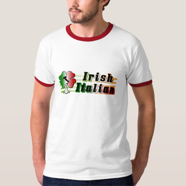 Irländsk italiensk T-tröja Tee Shirt (Framsida)