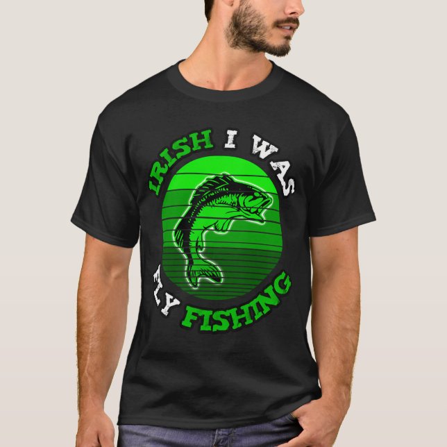 Irlandsk jag var flugfiske t shirt (Framsida)
