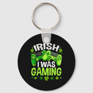Irländsk jag var spelande rolig St Patricks Day Ga Nyckelring