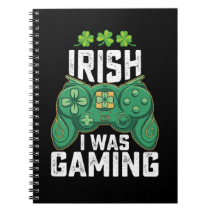 Irländsk jag var spelande spelare spel St Patrick' Anteckningsbok