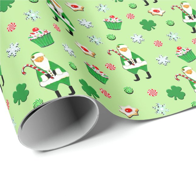 Irländsk julpresent presentpapper (Rullad Hörn)