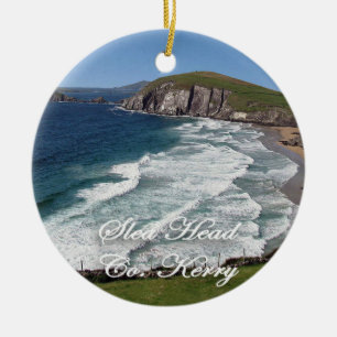 Irländsk julprydnad, Slea huvud, ring av Kerry Julgransprydnad Keramik