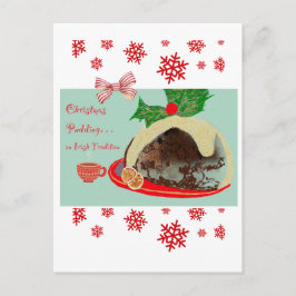 Irländsk julpudding helg vykort