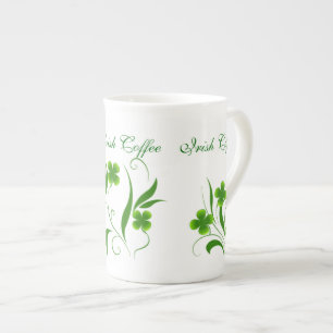 Irländsk kaffemugg för älskvärda gröna Shamro Benporslin Mugg