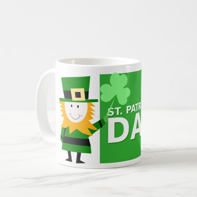 Irländsk kaffemugg med Leprechaun-design (Framsida vänster)
