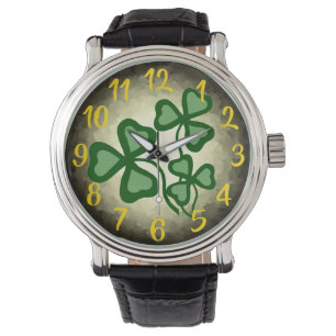 Irländsk kaffeshamrock/grön klöver, Irland som Armbandsur