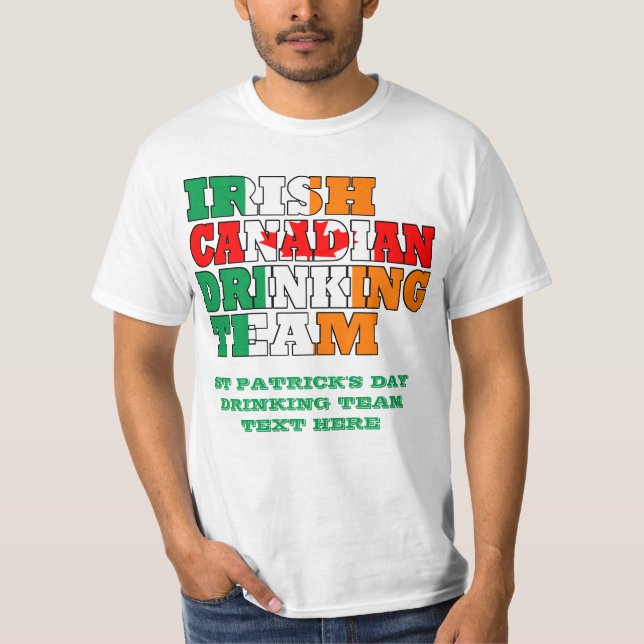 Irländsk kanadensisk st patricks day t shirt (Framsida)