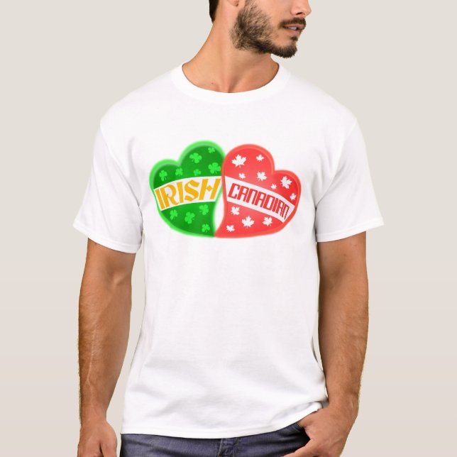 Irländsk kanadensisk Sts Patrick T-tröja för T Shirt (Framsida)