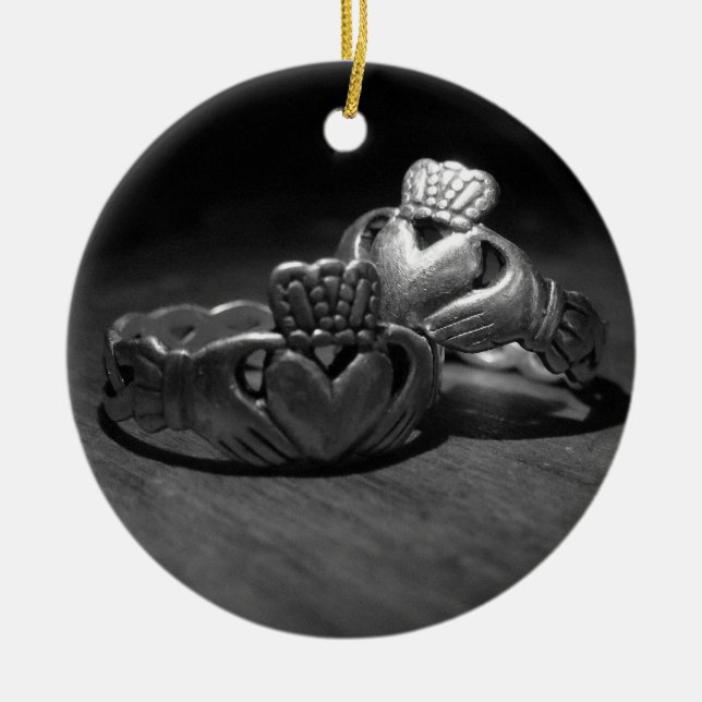 Irländsk kärlek julgransprydnad keramik (Framsidan)