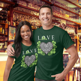 Irländsk KÄRLEK Shamrock & Celtic Knut T Shirt