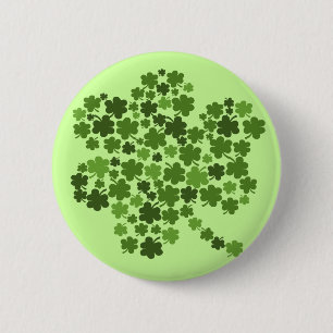 Irländsk klöver för ShamrocksSt Paddys Knapp