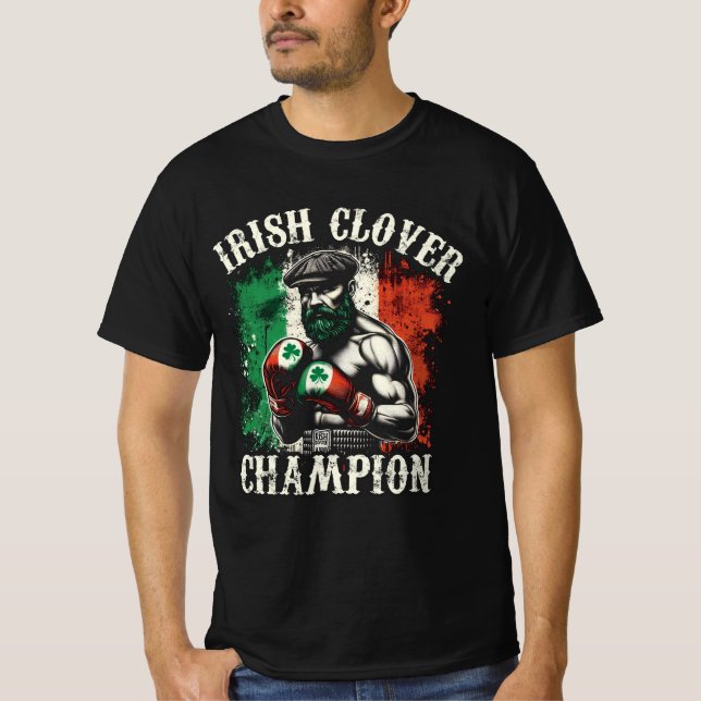Irländsk Klöver Mästare  T Shirt (Framsida)