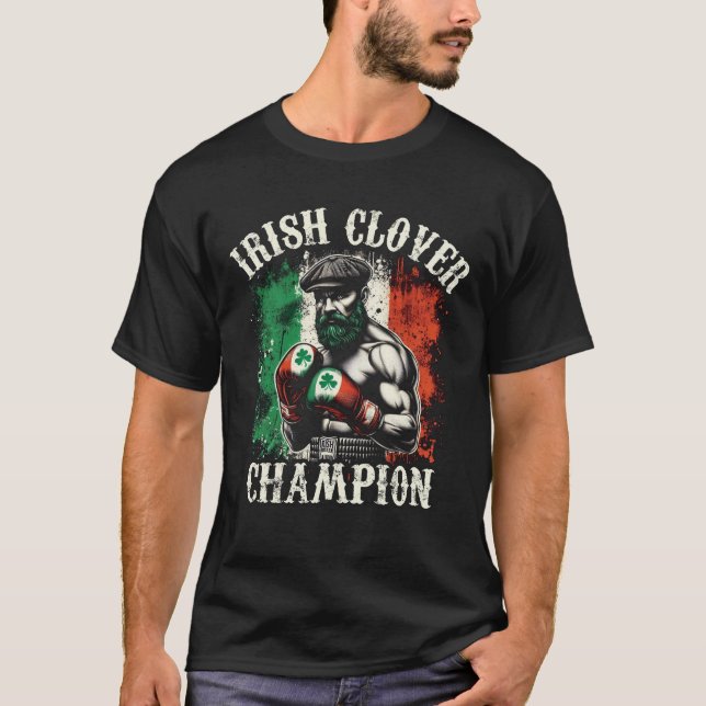 Irländsk Klöver Mästare  T Shirt (Framsida)