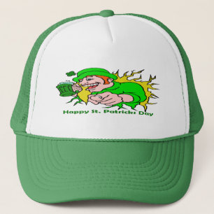 Irländsk knatte för st patrick's day med grön  keps