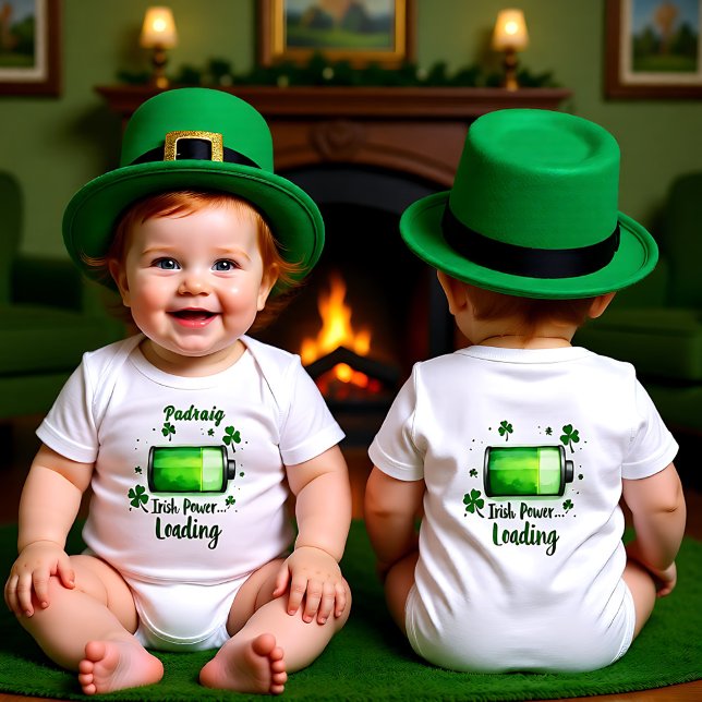 Irländsk kraft… Laddar T Shirt (Irish Power… Loading Baby Bodysuit)