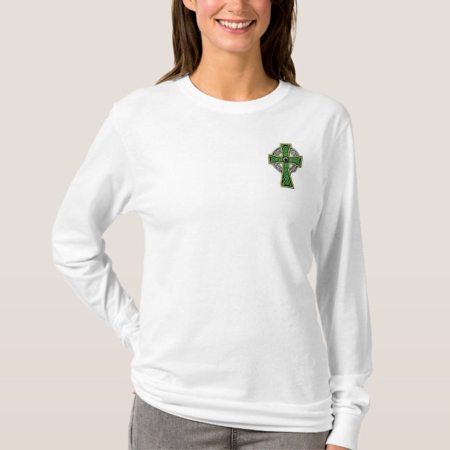 IRLÄNDSK KRISTEN LÅNGÄRMAD TEE SHIRT (Framsida)