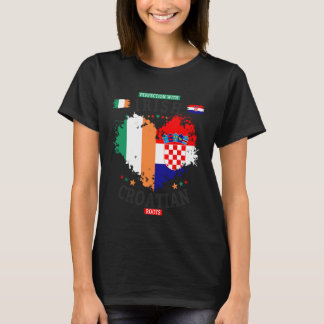Irländsk kroatisk flaggidé för kvinnor & Kroatien T Shirt