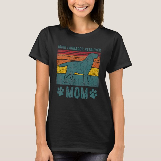 Irländsk Labrador Retriever Mamma Hund T Shirt (Framsida)