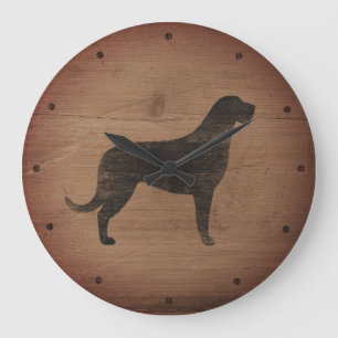 Irländsk lantlig WolfhoundSilhouette Stor Klocka