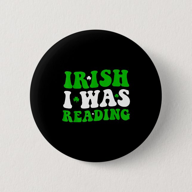Irländsk läste shamrock st patricks dag bok knapp (Framsida)