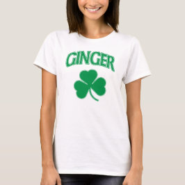 Irländsk ljust rödbrun Shamrock T-shirt