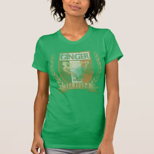 Irländsk ljust rödbrun vapensköldst patrick's day tee shirt