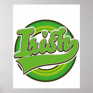 Irländsk logotyp. poster
