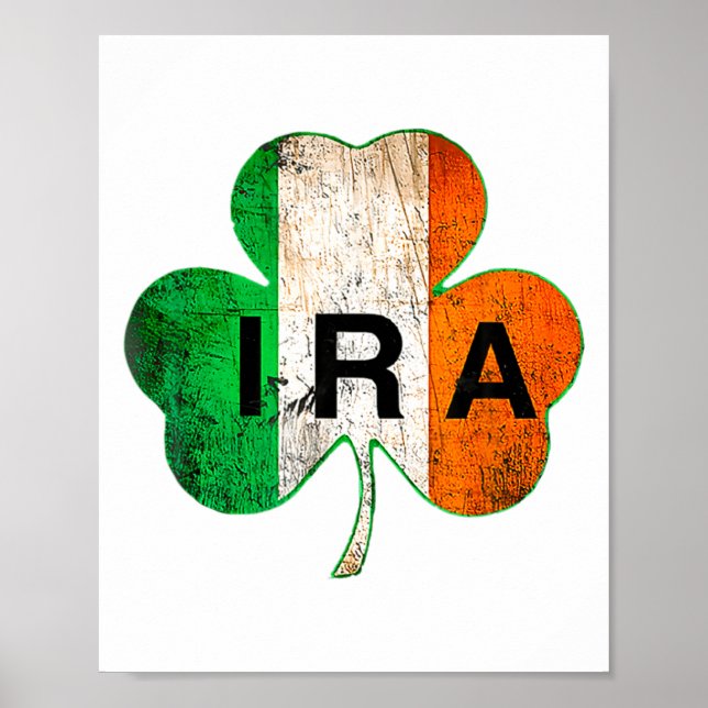Irländsk Lucky Shamrock St Patricks Day Irland T Poster (Framsidan)