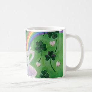 Irländsk lycklig kaffekoppmålning kaffemugg