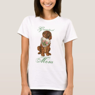 Irländsk mamma för vattenSpanielhjärta T Shirt