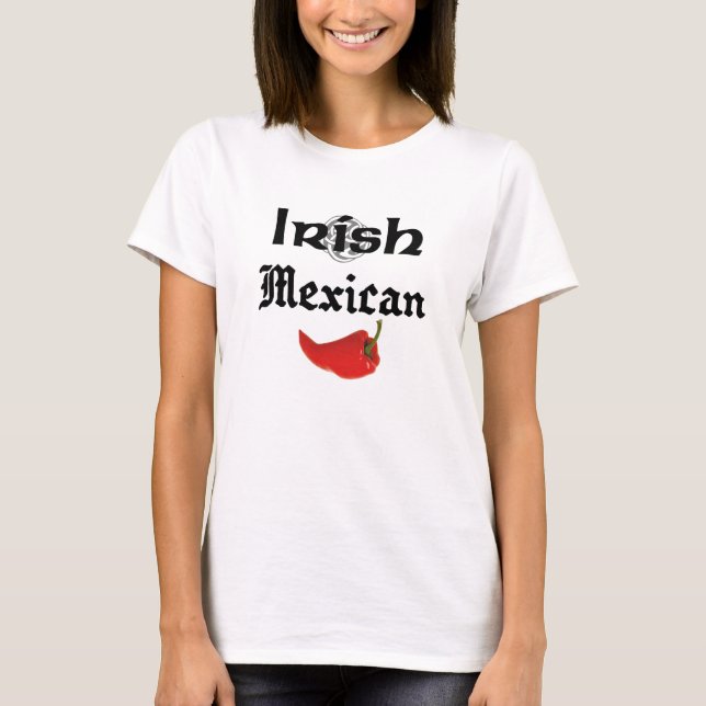 Irländsk Mexikansk Dam T-Shirt (Framsida)