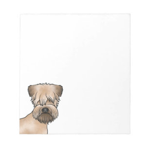 Irländsk mjukhårig Wheaten Terrier Tecknad hundhuv Anteckningsblock