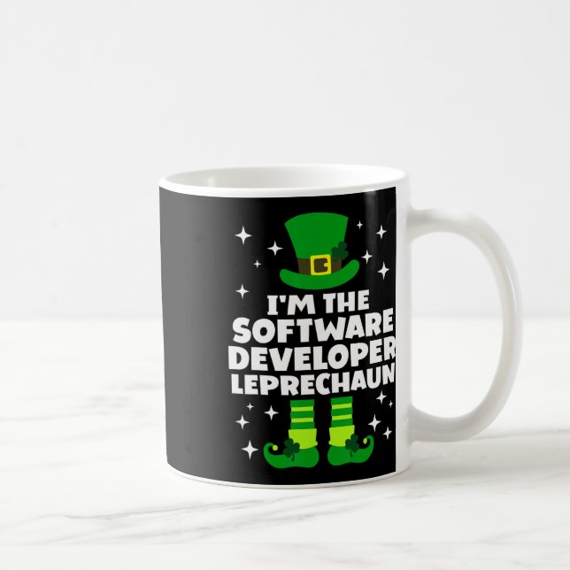 Irländsk mjukvaruutvecklare Leprechaun St Patricks Kaffemugg (Höger)