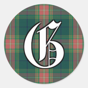 Irländsk Monogram för klassikerklanGallagher Runt Klistermärke