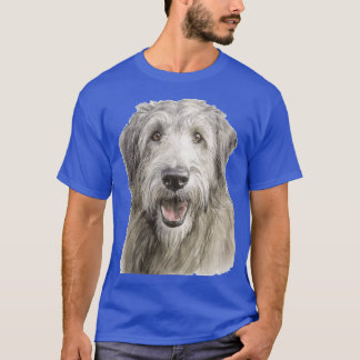 Irländsk mops vattenfärg retro t shirt