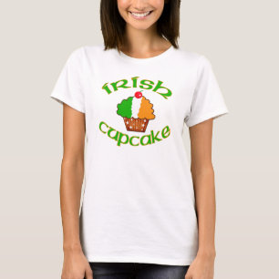 Irländsk muffin i irländska flaggafärger tee shirt