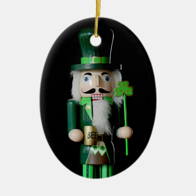 Irländsk nötknäppare julgransprydnad keramik (Framsidan)