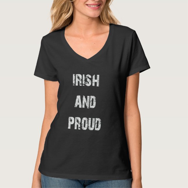 Irländsk och stolt t shirt (Framsida)