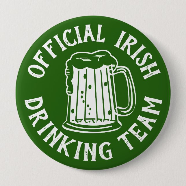 Irländsk | Officiell Drinking Team | Funny St Patr Knapp (Framsida)