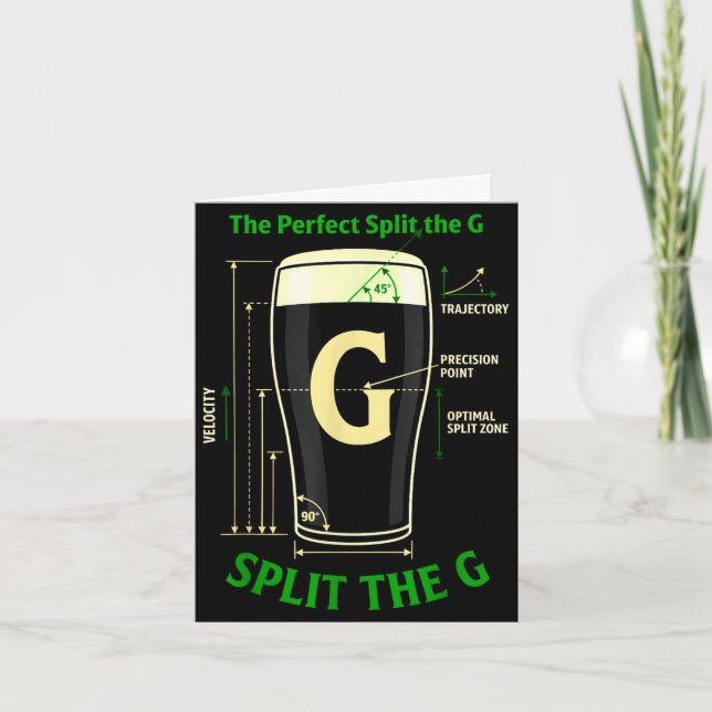 Irländsk öl dela g shamrock st patrick's day  kort (Framsida)