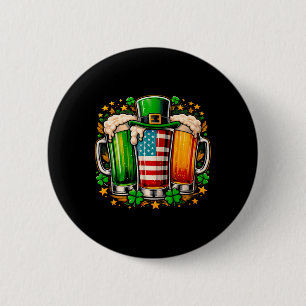 Irländsk öl Irland Amerikansk flagga St Patrick's Knapp