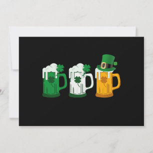 Irländsk öl Irland Flagga St Patricks Day Leprecha Julkort